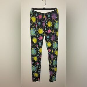 P31 Sissyco Size XXL 20-22 Colorful Leggings Paint Splash Runs Small